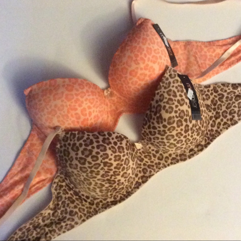 2 Ladies Animal Print Underwire Bra’s NWT